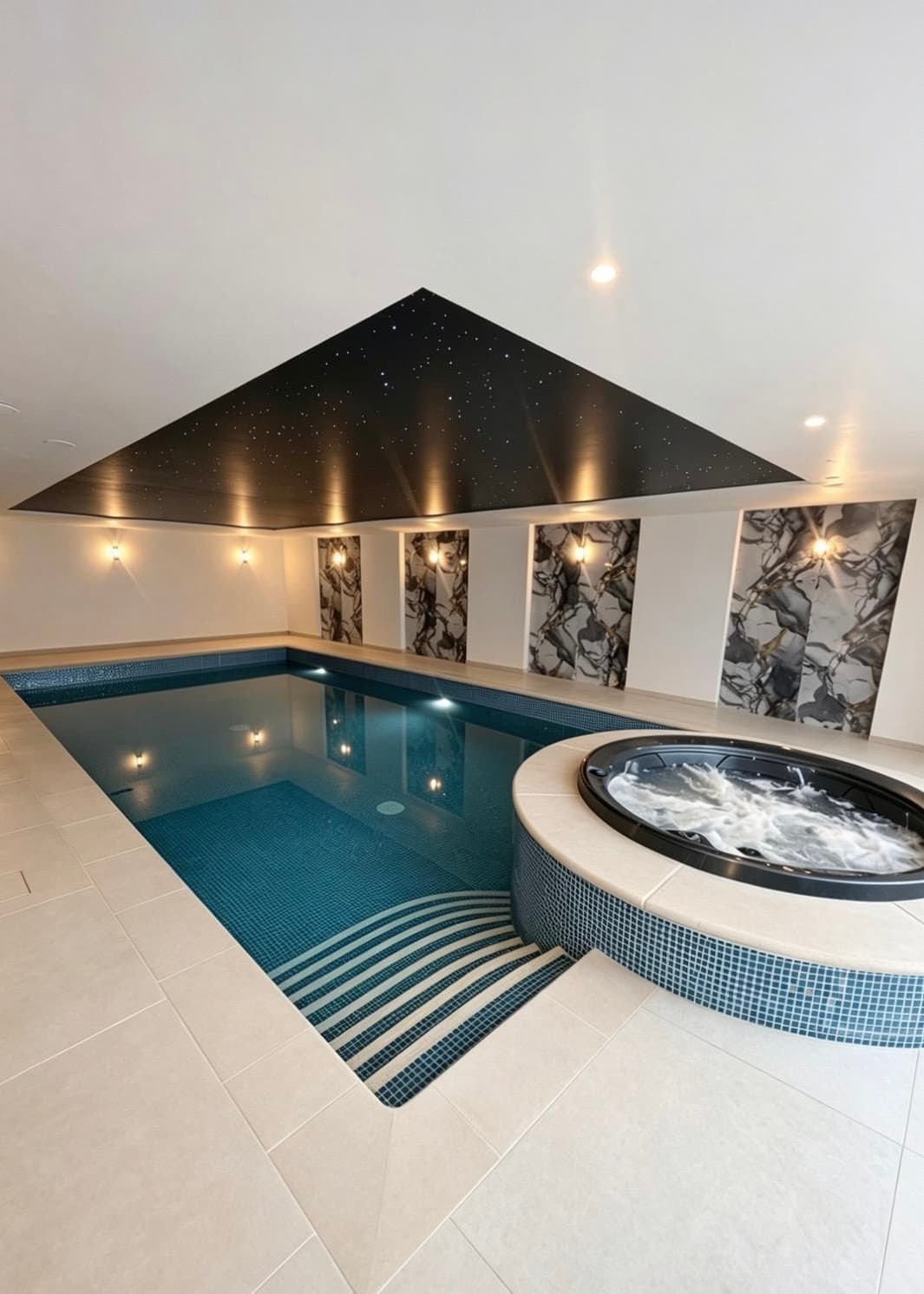 Indoor heated pool at Blackthorn Wellness Retreat